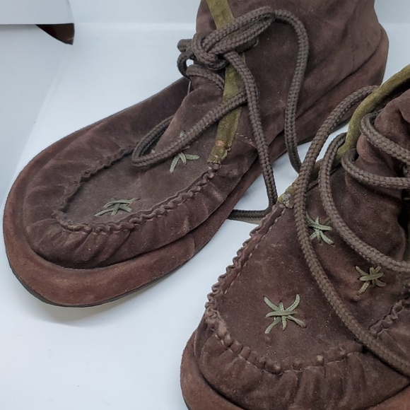 Robert Clegerie E space brown lace booties 10 - Picture 4 of 5
